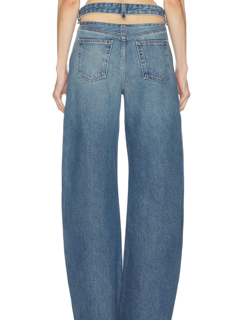 GRLFRND Austen Low Rise Curve Detached Waist in Blue - Picture 6 of 11